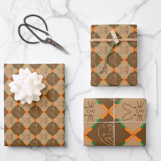 Bunny Rabbit Inpakpapier Vel (Voorkant)