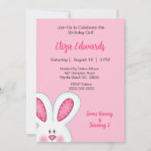 Bunny Rabbit Invitation d'anniversaire (Devant)