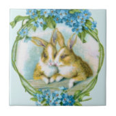 Bunny Rabbit Love Tile Tegeltje (Voorkant)