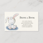 Bunny Rabbit met Blue Bow Stropdas Informatiekaartje (Voorkant)