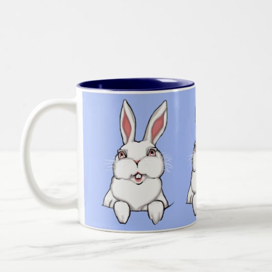 Bunny Rabbit Mok Coffee Cup Blue Bunny Cup (Links)