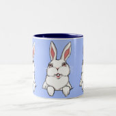 Bunny Rabbit Mok Coffee Cup Blue Bunny Cup (Center)