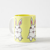 Bunny Rabbit Mug Coffee Coupe de lapin de Pâques C (Devant gauche)