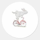 Bunny Rabbit On Bike _ Cycling _ Bicycle & G Ronde Sticker (Voorkant)
