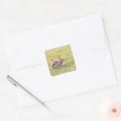 Bunny Rabbit - Pasen - Wild - Dier Vierkante Sticker (Envelop)