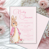 Bunny Rabbit Pink Baby shower Kaart