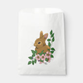 Bunny Rabbit Pink Flowers Bedankzakje (Voorkant)