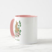 Bunny Rabbit Pink Flowers Mok (Voorkant links)