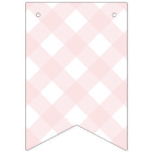 Bunny Rabbit Pink Gingham Baby shower Bunting Flag Vlaggetjes (Eerste vlag)