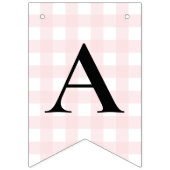 Bunny Rabbit Pink Gingham Birthday Bunting Banner (Derde vlag)