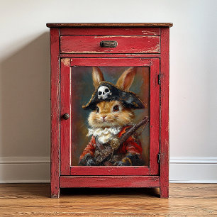 Bunny Rabbit Pirate Decoupage Tissuepapier