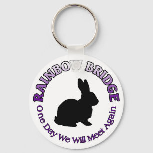 BUNNY RABBIT RAINBOW BRIDGE SLEUTELHANGER