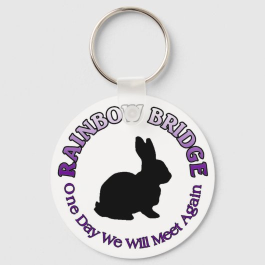 BUNNY RABBIT RAINBOW BRIDGE SLEUTELHANGER (Voorkant)