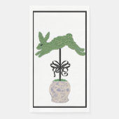 Bunny Rabbit Topiary Ginger Jar print Servet (Voorkant)