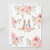 Bunny Rabbit Twin Girls Baby shower Invitation (Dos)