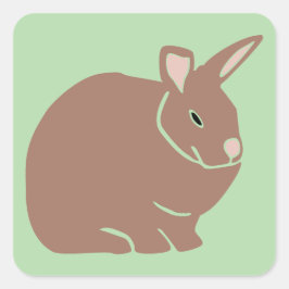 Bunny Rabbit Vierkante Sticker