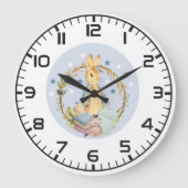Bunny Rabbit Wall Clock  Grote Klok (Voorkant)
