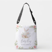 Bunny Rabbit Waterverf Floral Specialized Crossb Crossbody Tas (Voorkant)
