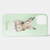 Bunny Rabbit Waterverf Green Name Minimalistics Case-Mate iPhone Case (Achterkant (horizontaal))