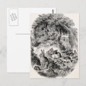 Bunny Rabbits 1800s Bunnies Rabbit Briefkaart (Voorkant / Achterkant)