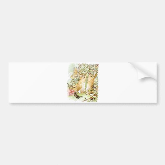Bunny Rabbits: Blackberry Picking (Beatrix Potter) Bumpersticker (Voorkant)