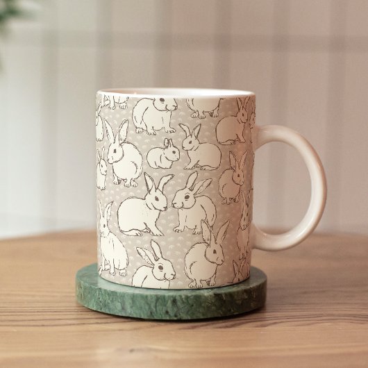 Bunny Rabbits Bonanza - patroon. Koffiemok