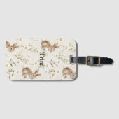Bunny Rabbits Daisy Flowers Bagagelabel (Voorkant (horizontaal))