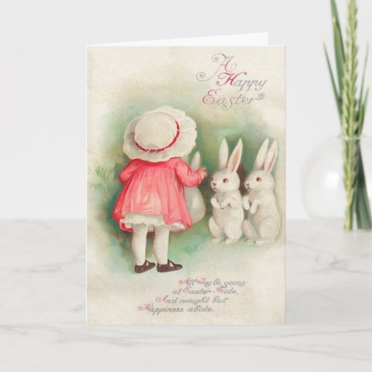 Bunny Rabbits Easter Greeting Feestdagen Kaart (Voorkant)