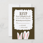 Bunny Rabbits Wedding RSVP (Voorkant)