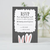 Bunny Rabbits Wedding RSVP Kaartje (Staand voorkant)