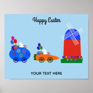 Bunny Race Cars #1 Poster