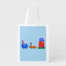 Bunny Race Cars #1 Sac réutilisable
