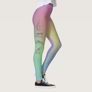 Bunny Rainbow Yoga Pants Leggings