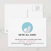 bunny referrals onroerend goed easter aankondigingskaart (Voorkant / Achterkant)