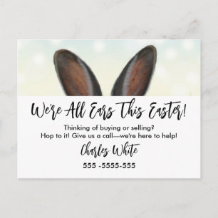 bunny referrals onroerend goed easter aankondigingskaart
