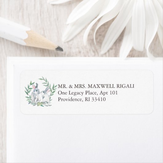 Bunny Return Address Envelope Labels (Insitu)