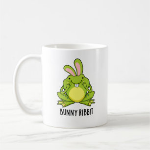 Bunny Ribbit Funny Rabbit Frog Pun Koffiemok