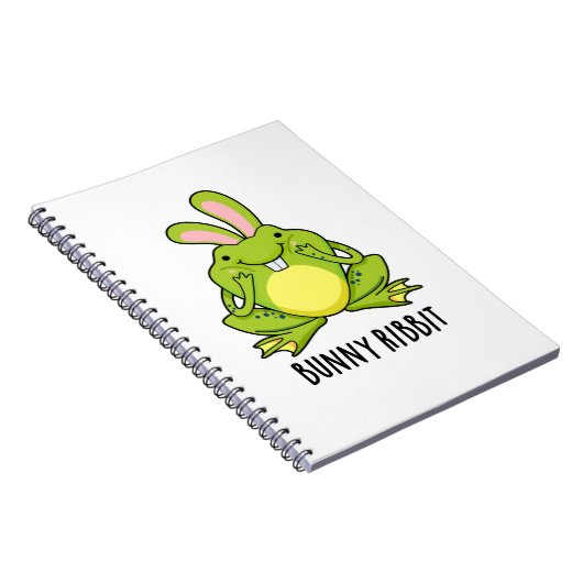 Bunny Ribbit Funny Rabbit Frog Pun Notitieboek (Rechterzijde)