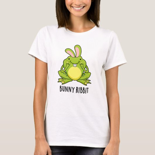 Bunny Ribbit Funny Rabbit Frog Pun T-shirt (Voorkant)