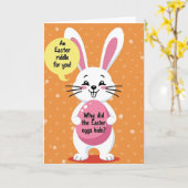 Bunny Riddle Fun Spring Card Kaart (Gele Bloem)
