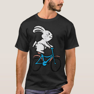 Bunny Riding Bicycle Cute Easter Rabbit Bike Cycli T-shirt