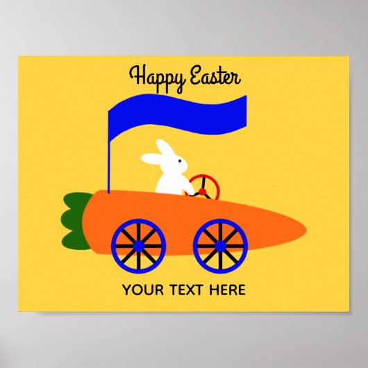 Bunny Riding Carotte Voiture #1 Poster (Devant)