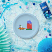 Bunny Riding Carrot Bord #4 Papier (Feest)