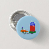 Bunny Riding Carrot Button #4 (Voorkant /achterkant)