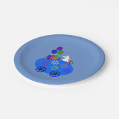 Bunny Riding Egg Bord #3 Papierpapier (Gekanteld)