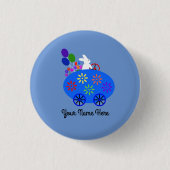 Bunny Riding Egg Button #2 (Voorkant)
