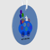 Bunny Riding Egg Ornament #3 (voorkant)