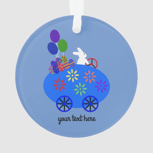 Bunny Riding Egg Ornament #3 (achterkant)