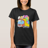 Bunny Riding Garbage Truck Easter Day Bunny Garbag T-shirt (Voorkant)