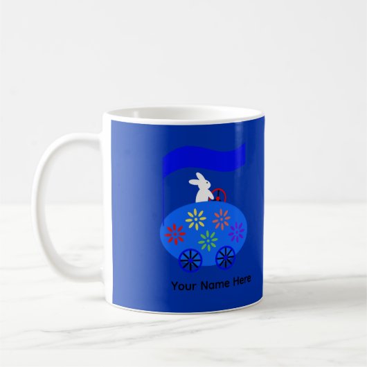 Bunny Riding Oeuf Voiture #1 Mug (Gauche)